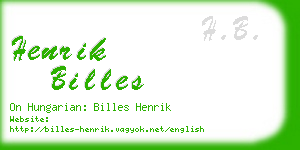 henrik billes business card